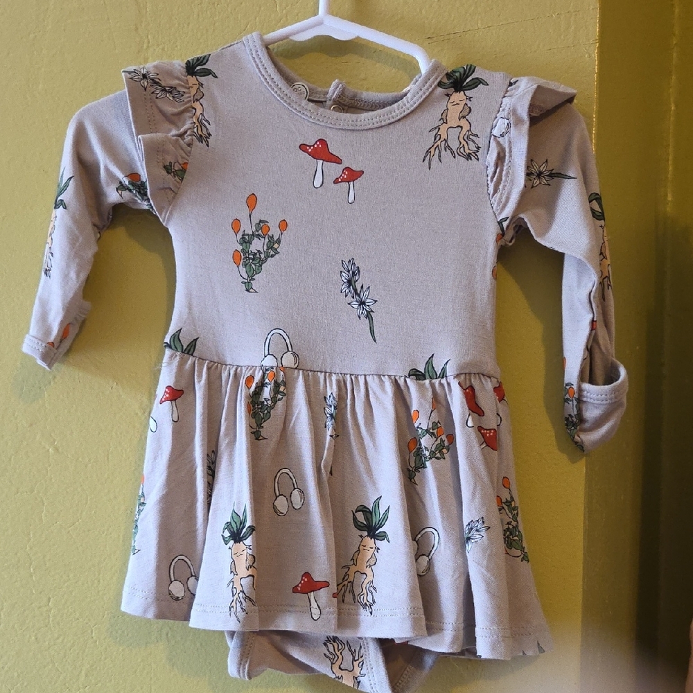 Kyte Baby Herbology Twirl Bodysuit Dress